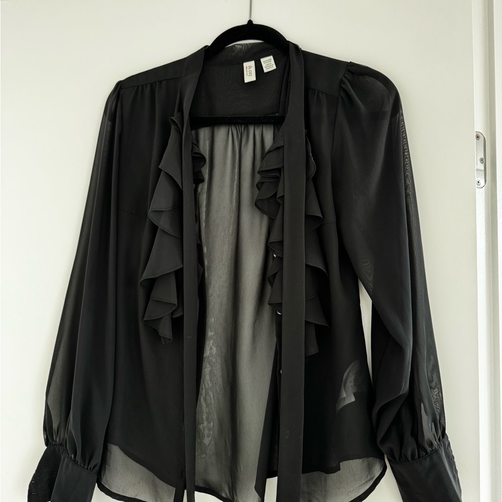 Mexx Black Ruffle Blouse